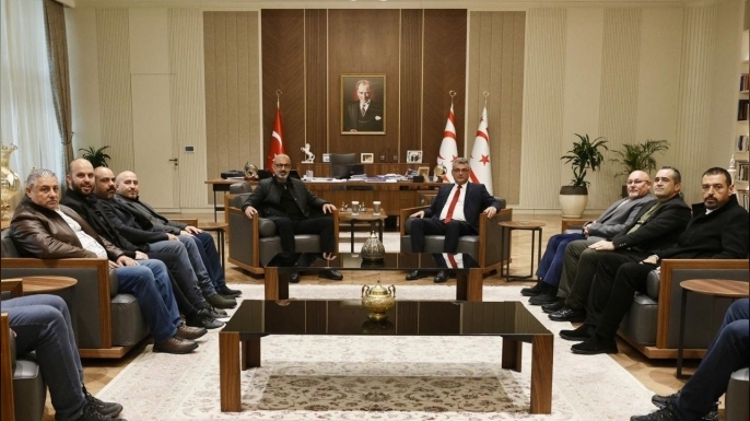 Cumhurbaşkanı Erhürman Toplu Taşımacılar Birliği'ni kabul etti