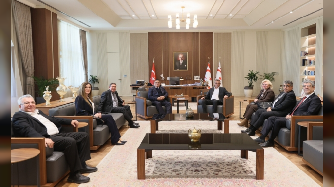 Cumhurbaşkanı Tufan Erhürman, YÖDAK heyetini kabul etti