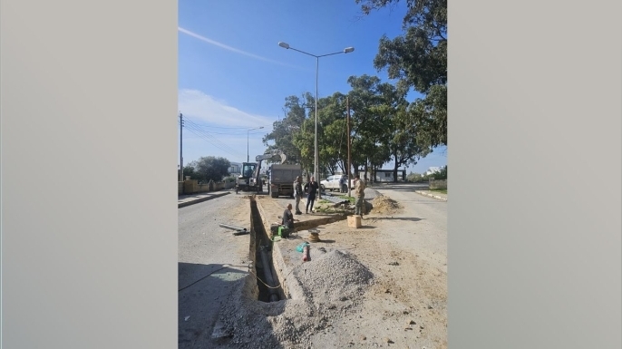 Gazimağusa Belediyesi, Mutluyaka köyünün tüm su altyapısının yenilenmesi için çalışma yapıyor