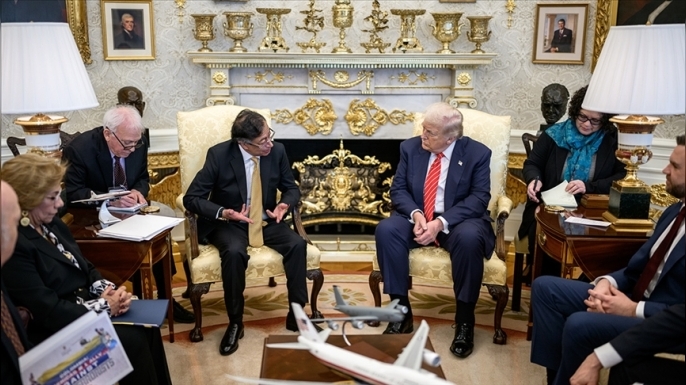 ABD Başkanı Trump, Kolombiya Cumhurbaşkanı Petro ile Beyaz Saray'da görüştü