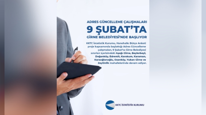 Adres güncelleme çalışmaları yarın Girne’de devam edecek