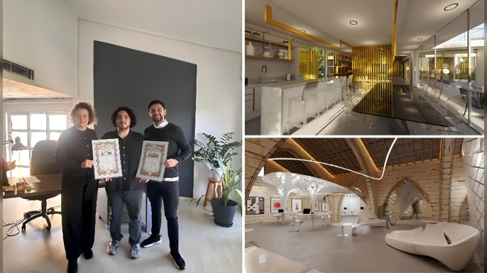 DAÜ İç Mimarlık öğrencisi Dorukhan Ayhan Golden Trezzini Awards’ta iki Platinum Ödülü kazandı