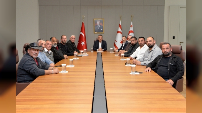 Cumhurbaşkanı Erhürman, Hayvan Üreticileri ve Yetiştiricileri Birliği üyelerini kabul etti