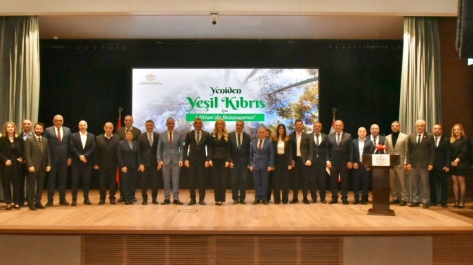 “Yeniden Yeşil Kıbrıs Projesi" Cumhurbaşkanlığı’nda düzenlenen etkinlikle tanıtıldı