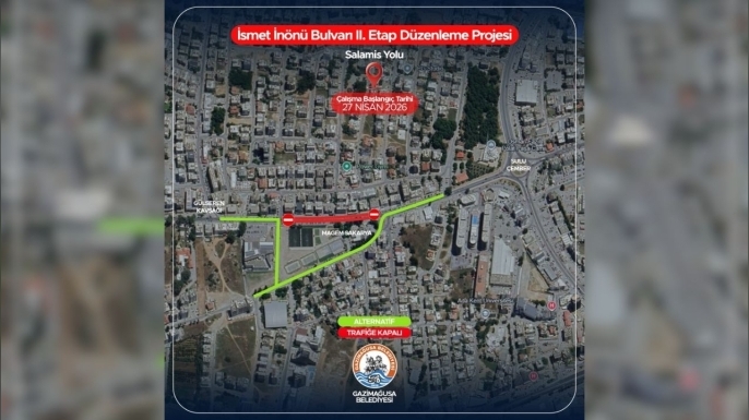 Sakarya kavşağı ile Zorbalar Sokak dönüşü arasındaki güzergâh yarından itibaren trafiğe kapatılacak
