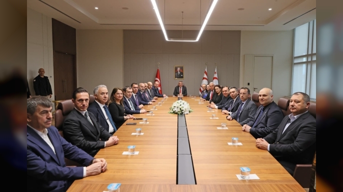 Cumhurbaşkanı Erhürman, RTÜK başkanı ve beraberindeki heyeti kabul etti