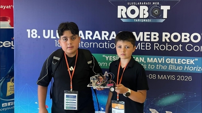 Hala Sultan İlahiyat Koleji öğrencileri Uluslararası MEB Robot Yarışması’nda ilk 10’a girdi