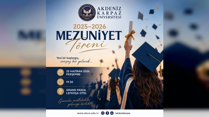 Akdeniz Karpaz Üniversitesi 2025–2026 Akademik Yılı Mezuniyet Töreni 25 Haziran’da Gerçekleştirilecek