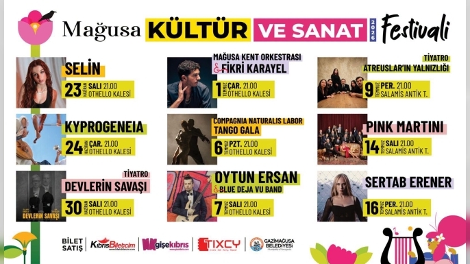 Mağusa Kültür ve Sanat Festivali için bilet satışları devam ediyor
