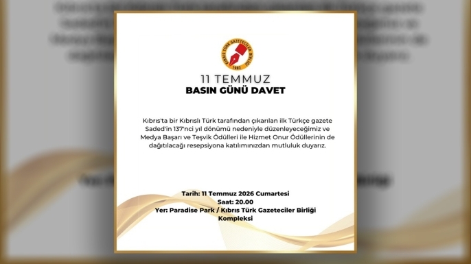 Gazeteciler Birliği, 11 Temmuz Basın Günü resepsiyonu düzenliyor