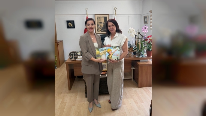 Kültür Dairesi Müdürü Akın, yazar İmren Aytaçoğlu ile görüştü