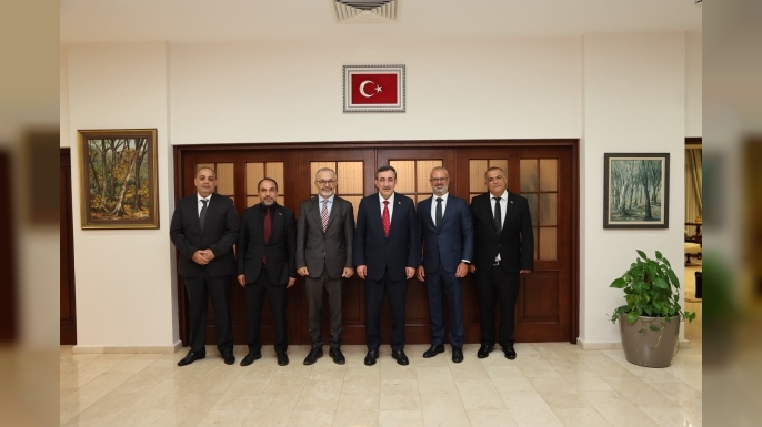 MÜSİAD KKTC Heyeti, Cumhurbaşkanı Yardımcısı Cevdet Yılmaz ile bir araya geldi