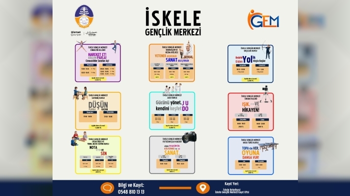İskele Gençlik Merkezi’nde kurs ve kulüp kayıtları başladı