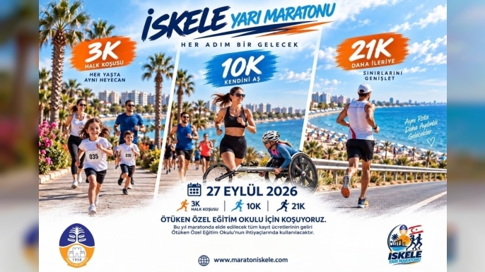 İlk kez düzenlenecek "İskele Uluslararası Yarı Maratonu" pazar günü koşulacak