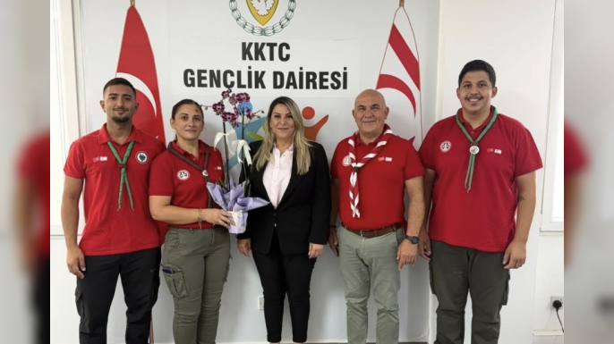 Kıbrıs Türk İzcilik Federasyonu’ndan Gençlik Dairesi Müdürü Bıçaklı’ya nezaket ziyareti