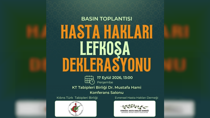 KTTB ve EHHD, Hasta Hakları Lefkoşa Deklarasyonu hazırladı