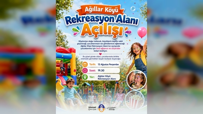 Ağıllar köyüne inşa edilen rekreasyon alanı yarın hizmete açılacak