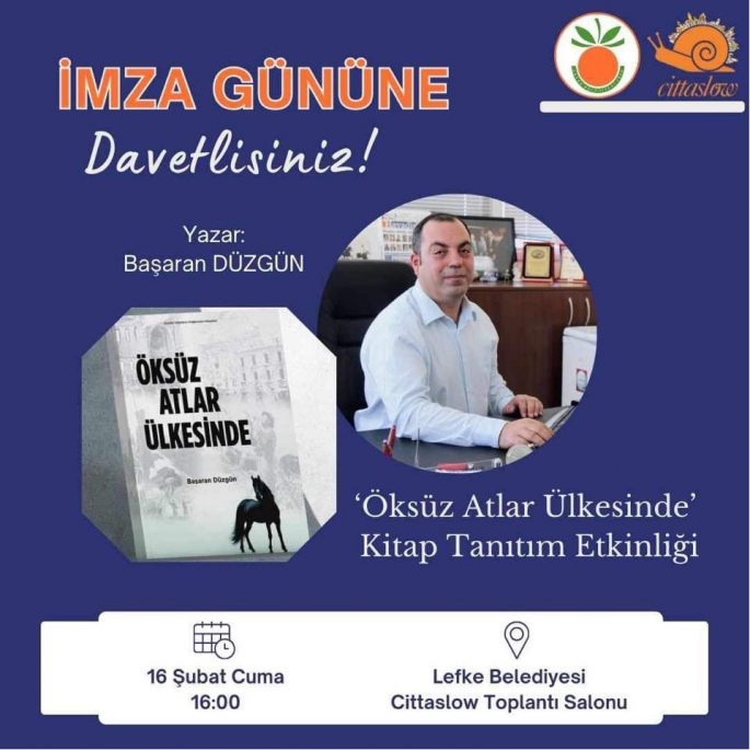 Başaran Düzgün’ün romanı cuma günü Lefke’de tanıtılacak