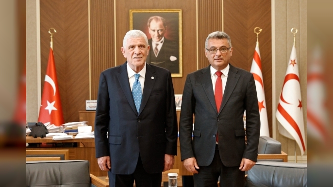 Cumhurbaşkanı Erhürman, İYİ Parti Genel Başkanı Dervişoğlu ve beraberindeki heyeti kabul etti