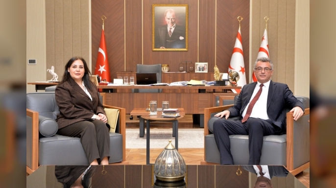 Cumhurbaşkanı Tufan Erhürman, KKTC Londra Temsilcisi, Büyükelçi Aysan Mullahasan’ı kabul etti