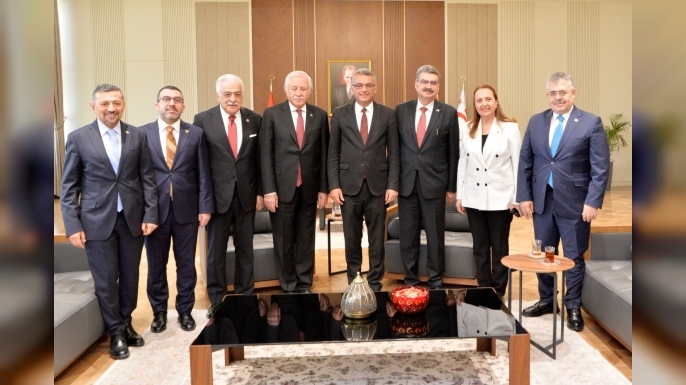 Cumhurbaşkanı Tufan Erhürman, TBMM Başkan Vekili Celal Adan Başkanlığındaki Türkiye-KKTC Parlamentolar Arası Dostluk Grubu üyelerinden oluşan TBMM heyetini kabul etti