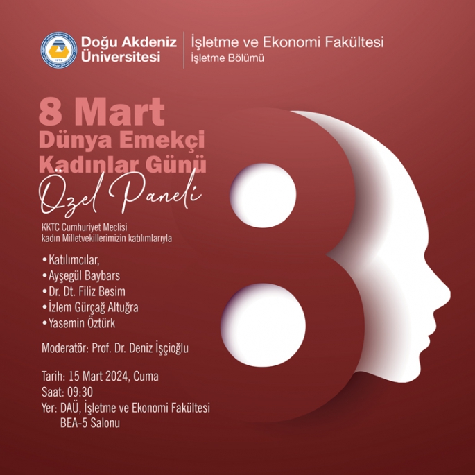 <span style='background-color:#00FF00;' >DAÜ</span>’de kadın milletvekillerinin katılımıyla panel düzenlenecek