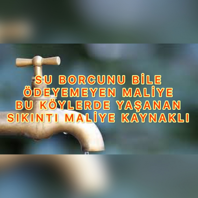Doğancı ve Yeşilyurt köylerinde su kesinti sebebi maliye bakanlığı