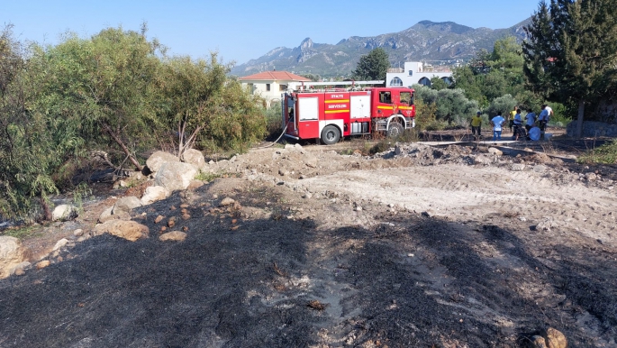 Doğanköy'de çıkan yangın kontrol altına alındı