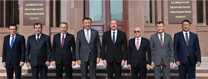 Dursun Oğuz’un da yer aldığı TDT bakanları Azerbaycan Cumhurbaşkanı Aliev tarafından kabul edildi