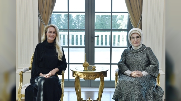 Emine Erdoğan, Nilden Bektaş Erhürman’ı ağırladı: Gönül birliğinin daha da pekişmesini temenni ediyorum