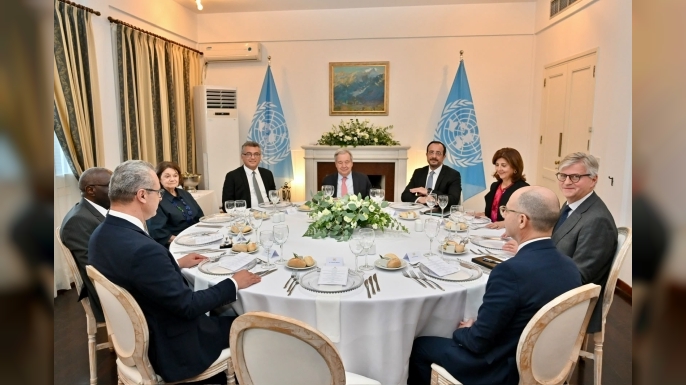 Erhürman, Guterres ve Hristodulidis’in bir araya geldiği akşam yemeği sona erdi