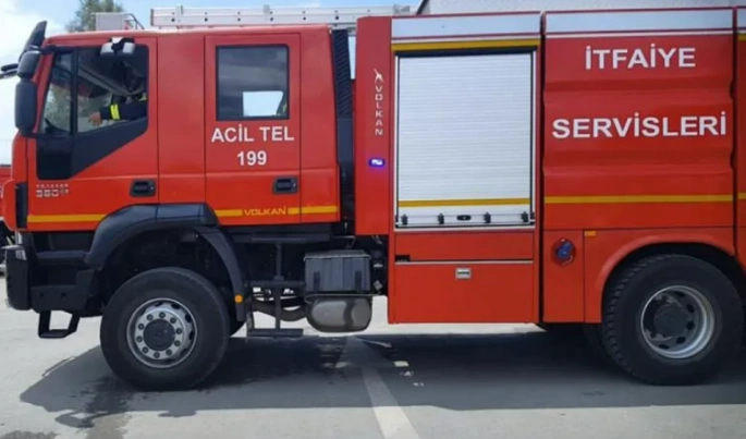Gazimağusa'da bir apartman dairesinde yangın