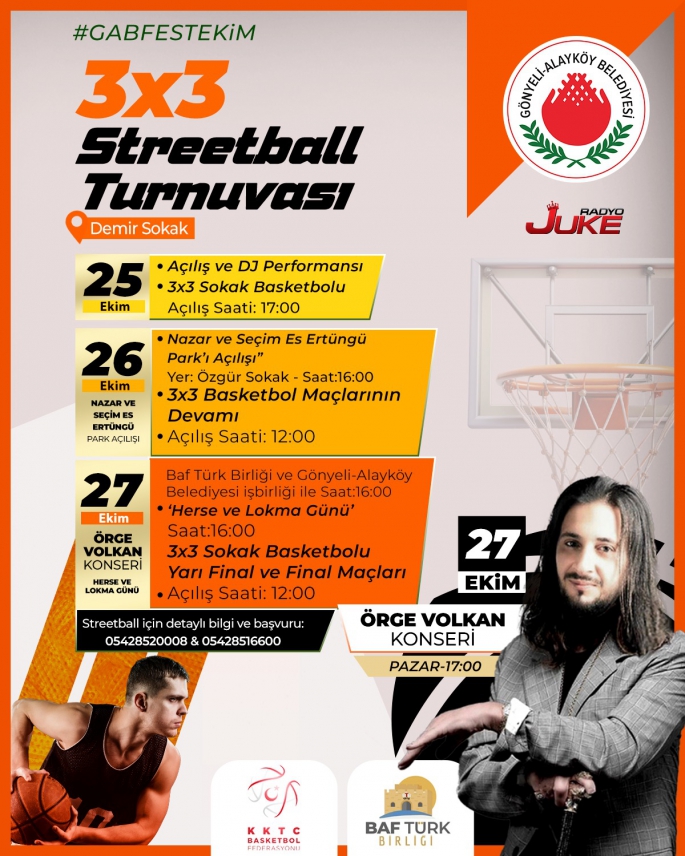 Gönyeli-Alayköy Belediyesi street ball turnuvası düzenliyor