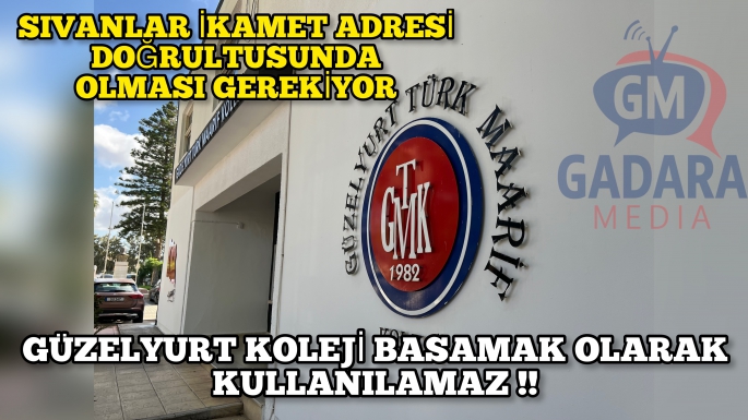 GÜZELYURT TÜRK MAARİF KOLEJİ KOLEJE GİRİŞ KAPISI OLARAK GÖRÜLÜYOR!