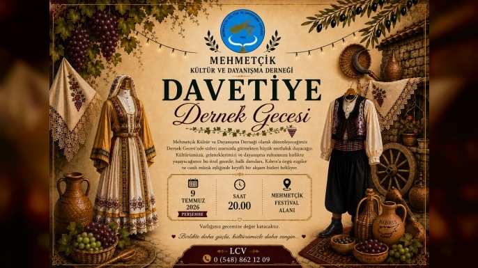 Mehmetçik Kültür ve Dayanışma Derneği Gecesi yarın yapılıyor