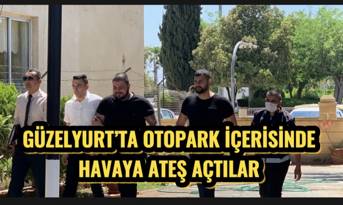 Otopark içerisinde havaya ateş açtılar