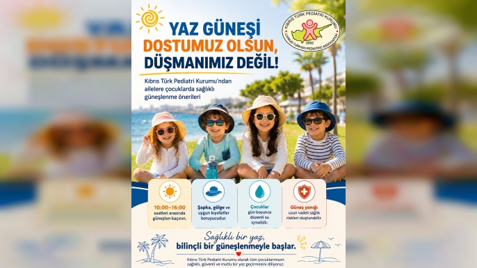 Pediatri Kurumu, ailelere, çocuklarda sağlıklı güneşlenme önerilerinde bulundu