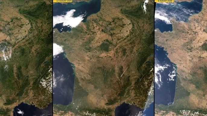 Rekor seviyede sıcaklıkların görüldüğü Fransa'da 1373 dere kurudu