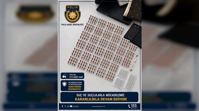 Tasarrufunda 218 yeşil reçeteli hap bulunan iki kişi tutuklandı
