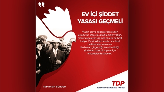 TDP: Ev İçi Şiddet Yasası derhal geçmeli; kadın hakları mücadelesi tamamlanmadı