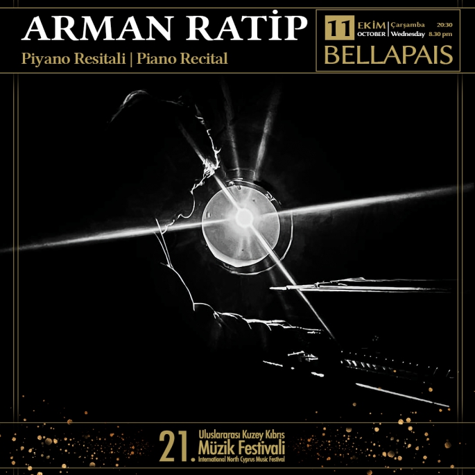Uluslararası Kuzey Kıbrıs Müzik Festivali Arman Ratip Piyano Resitali ile devam ediyor