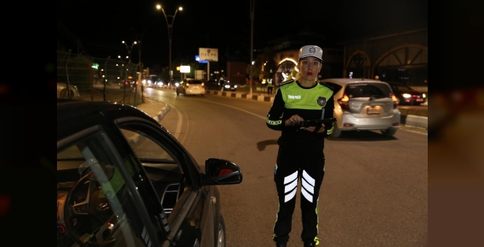 Polisten beş ilçede asayiş ve trafik denetimi