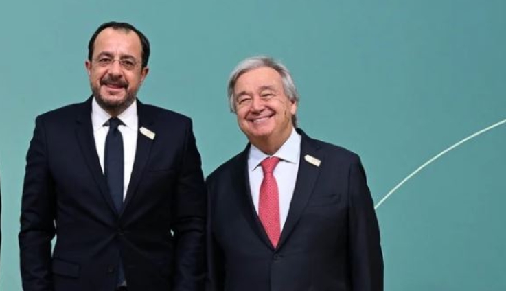  Hristodulidis Bakü’de Guterres ve Fidan ile bir araya geldi